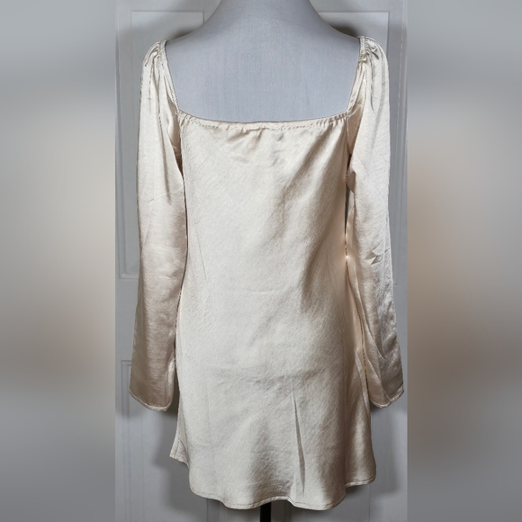 Princess Polly Cream Satin Dress - Picture 7 of 12